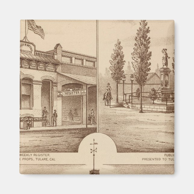 Tulare School, Kalifornien Magnet (Vorne)