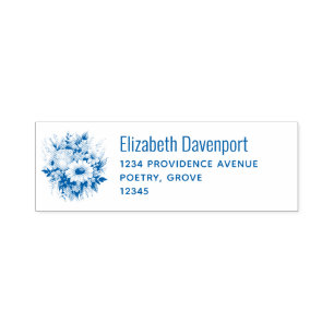 Tulip and Daisies Blume Bouquet Address Permastempel
