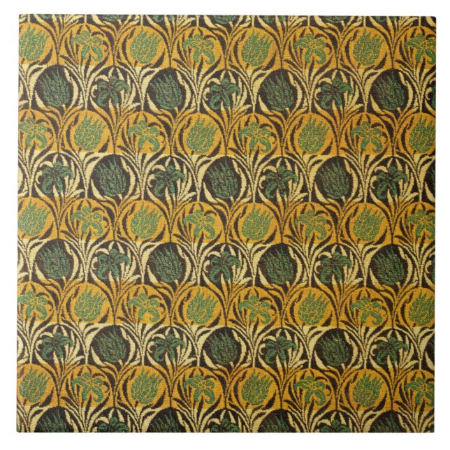 Tulip and Lily Pattern (von William Morris) Fliese (Vorderseite)
