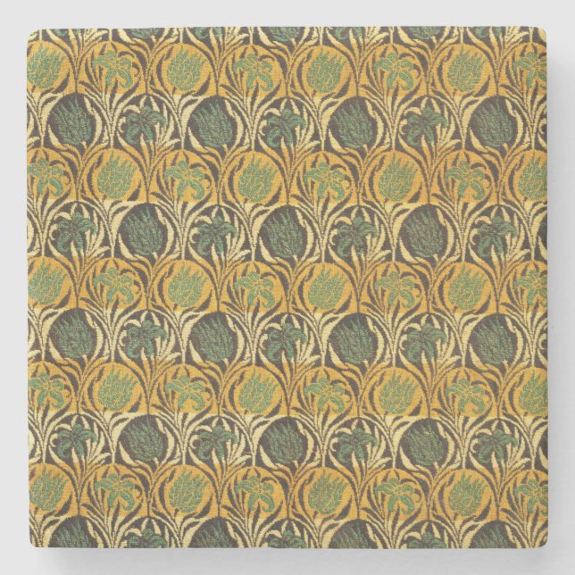 Tulip and Lily Pattern (von William Morris) Steinuntersetzer (Vorderseite)