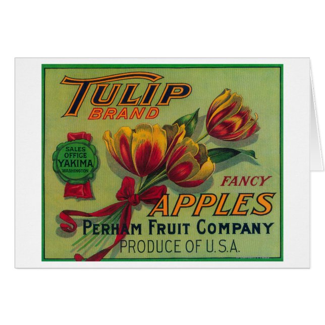 Tulip Apple Crate LabelYakima, WA (Vorderseite (Horizontal))