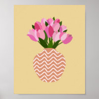 Tulip-Arrangement Gelb und Rosa Blüte