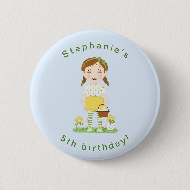 Tulip Birthday Button (Vorderseite)