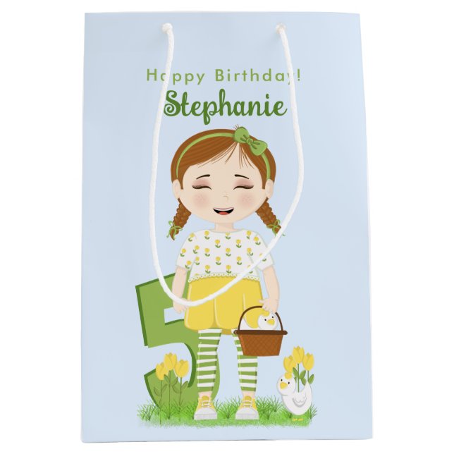 Tulip Birthday Mittlere Geschenktüte (Vorderseite)