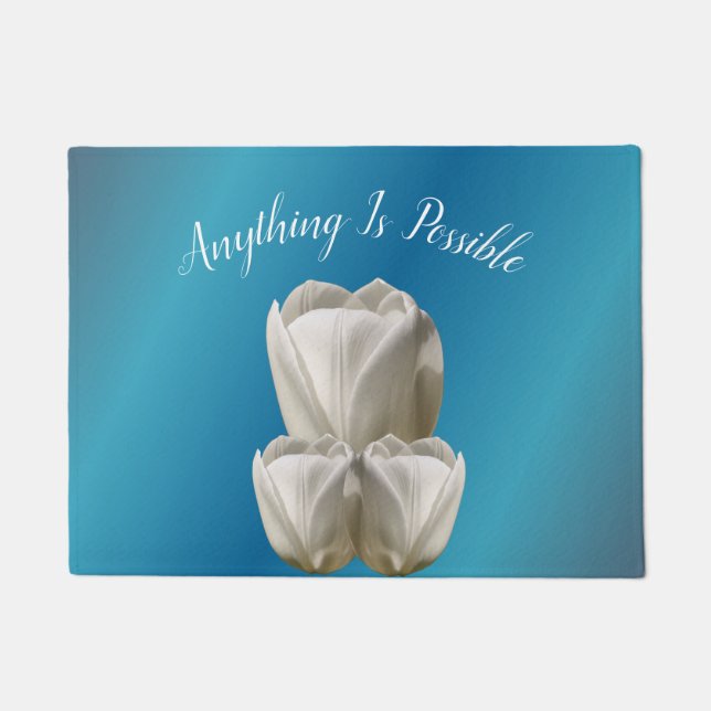 Tulip Blume Alles ist möglich Inspiration   Fußmatte (Vorderseite)