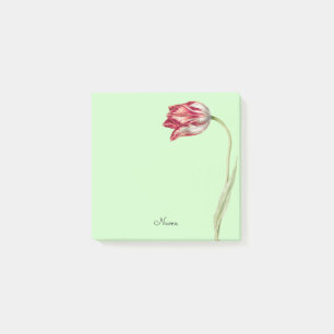 Tulip Blume Art Name Post It Note Pad Post-it Klebezettel