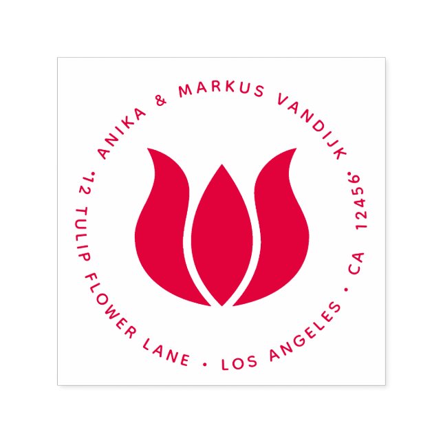 Tulip Blume Blossom Holland Permastempel (Design)