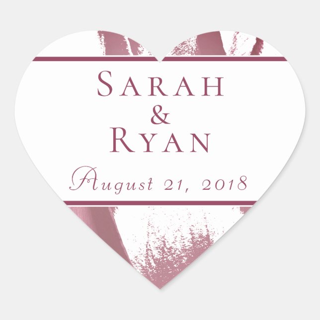 Tulip Blume Bordeaux Elegante Wedding Sticker (Vorderseite)