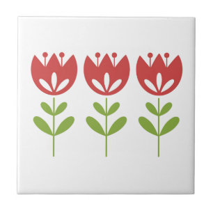 Tulip Blume Einfache Moderne Klassische Rote Natur Fliese