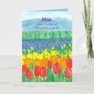 Tulip Blume Fields Happy Mother Day Karte