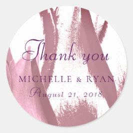 Tulip Blume Floral Vielen Dank Gastgeschenk Hochze Runder Aufkleber