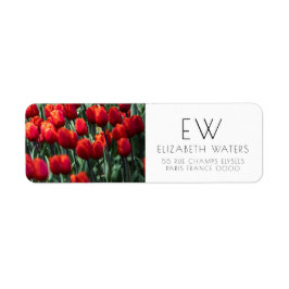 TULIP BLUME FOTOGRAPH RÜCKSENDEADRESSEN-AUFKLEBER