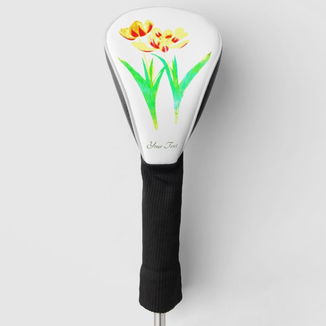 Tulip Blume Golf Head Cover Golf Headcover (Vorderseite)
