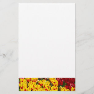 Tulip Blume Stationery Spring Yellow Tulip Briefpapier