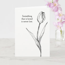 Tulip Blume Sympathy Card Loss Beerdigung Memorial Karte