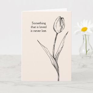 Tulip Blume Sympathy Card Loss Beerdigung Memorial Karte