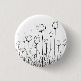Tulip Blume Tulipa Floral Stift Design Button