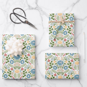 Tulip-Blumen-Teppich Geschenkpapier Set