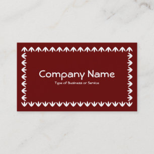Tulip Border - White on Deep Maroon Visitenkarte
