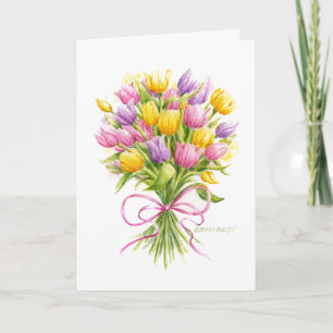 Tulip Bouquet Blank-Card-Jeder Anlass Karte