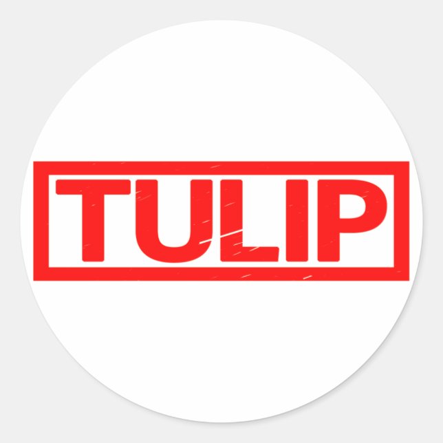 Tulip Briefmarke Runder Aufkleber (Vorderseite)