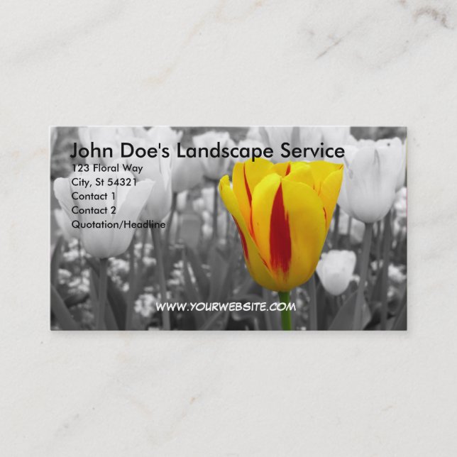 Tulip Business Card Visitenkarte (Vorderseite)