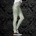Tulip by William Morris, Vintage Blumenart Leggings<br><div class="desc">Tulip (1875) von William Morris ist eine Vintage Viktorianische Era kunst Pre-Raphaelite Muster ursprünglich als Stoff für Textilien oder Tapeten geschaffen. Eine dekorative Blumenlandschaft in subtilen Grün- und Neutraltönen mit blühenden Frühlingsblumen und Tulpen vor einem Laub.</div>