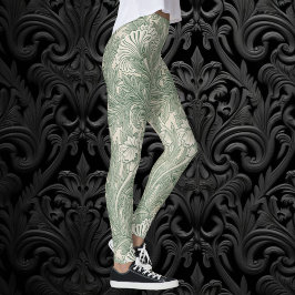 Tulip by William Morris, Vintage Blumenart Leggings