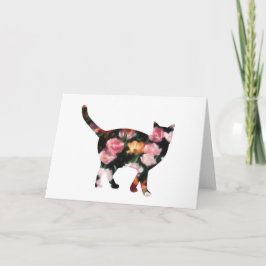 Tulip Cat Blank Note Card Karte