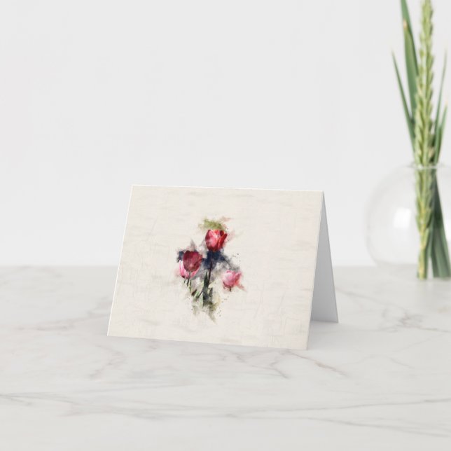 Tulip Cluster Dankeskarte (Vorderseite)