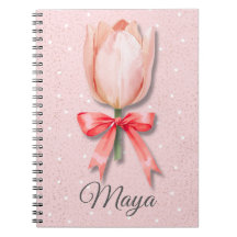 Tulip Coquette Notizbuch Name | Pastell Tagebuch