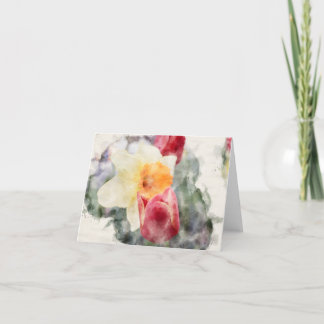 Tulip Daffodil Dankeskarte