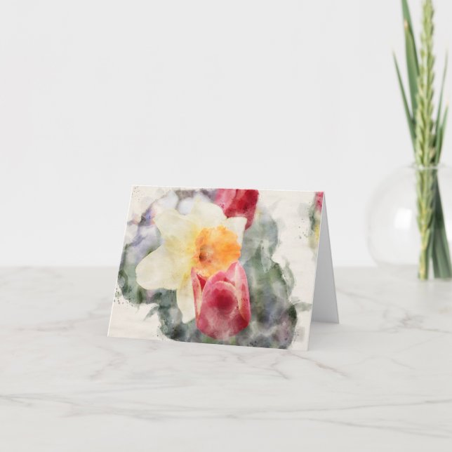 Tulip Daffodil Dankeskarte (Vorderseite)