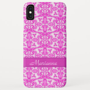 Tulip Damasket Muster lila rosa Name Case-Mate iPhone Hülle