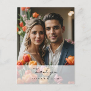 Tulip Dankeschön Foto Hochzeit Postkarte