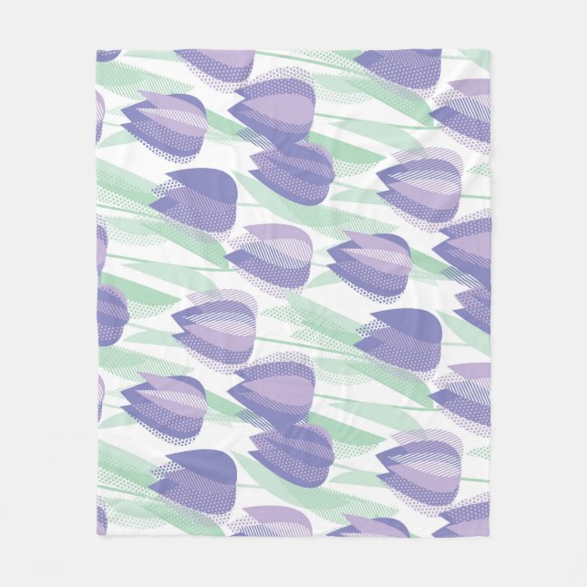 Tulip Design: helle violette Blüte. Fleecedecke (Vorderseite)