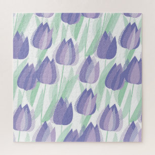 Tulip Design: helle violette Blüte. Puzzle