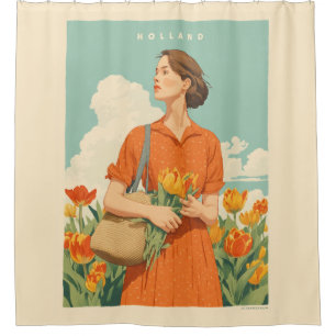 Tulip Dreams in Holland Duschvorhang