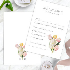 Tulip Elegant RSVP Card Karte
