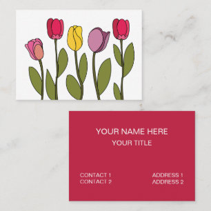 Tulip farbenfrohe Blumenhaut Visitenkarte