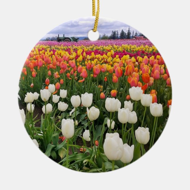 Tulip Farm Keramik Ornament (Vorne)