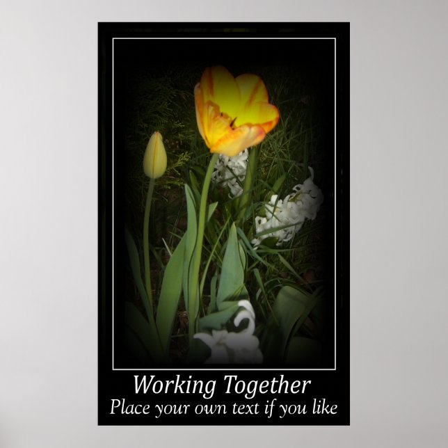 Tulip Federgarten zusammenarbeiten Motivation Poster (Vorne)