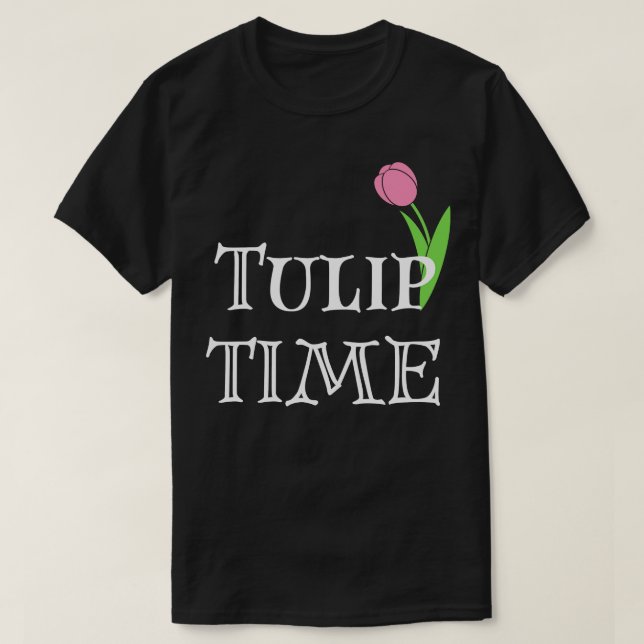 Tulip Festival Pella Iowa Rodelbahn mit Aussicht T-Shirt (Design vorne)