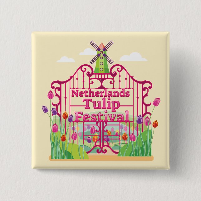 Tulip Festival, Windmill, Tore Button (Vorderseite)