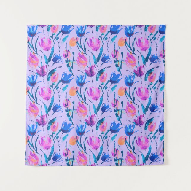 Tulip-Fieber Wandteppich (Vorderseite)