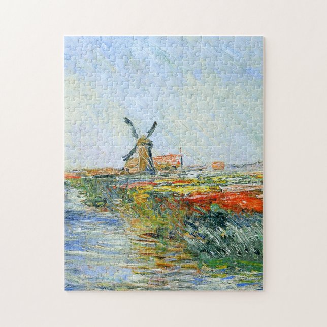 Tulip Field in Holland Monet Fine Art Puzzle (Vertikal)