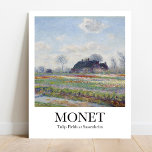 Tulip Fields bei Sassenheim von Claude Monet Poster<br><div class="desc">Dieses Plakat zeigt eine hochwertige Reproduktion von Claude Monets Landschaftsmalerei aus dem Jahr 1886 mit dem Titel Tulip Fields in Sassenheim. Das Bild zeigt einen Blick auf die farbenfrohen Tulpenfelder in der Nähe der niederländischen Stadt Sassenheim, wo Monet 1886 besuchte. Das Bild zeigt rote, gelbe und violette Blumen, die sich...</div>