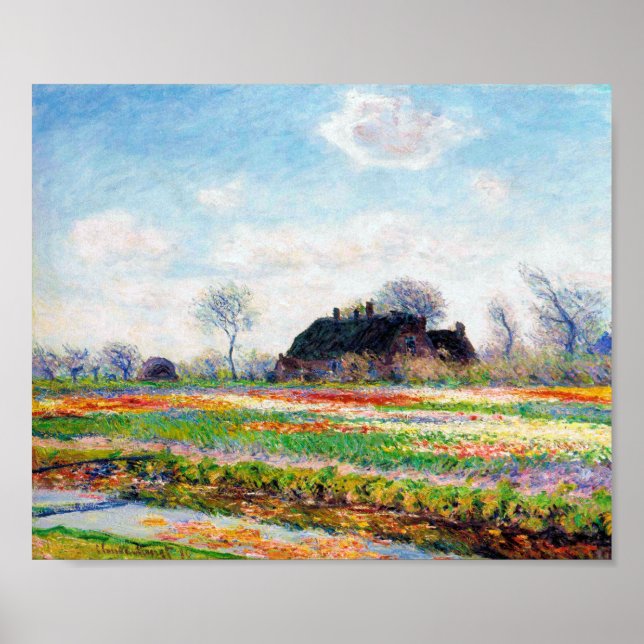 Tulip Fields in den Niederlanden, Monet Poster (Vorne)