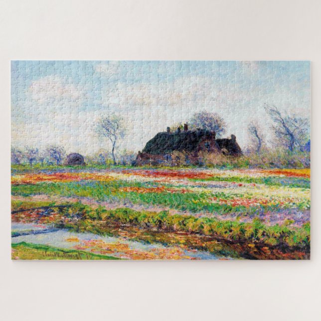 Tulip Fields in den Niederlanden, Monet Puzzle (Horizontal)