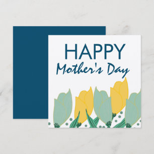 Tulip Floral glücklich Mutter Tag Hand gezogen Karte